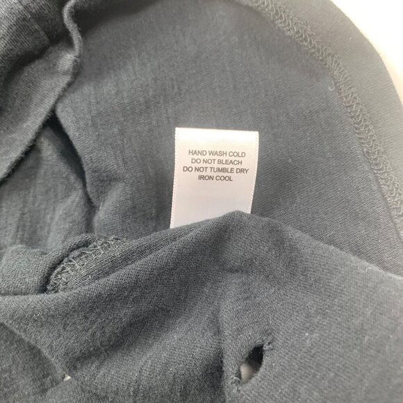 Nytt Distressed Black T-Shirt Made In USA 100% Cotton M Womens - Picture 4 of 7